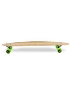 Two Bare Feet "The Chad" 42in Bamboo Series Longboard Skateboard Complete (Green Wheels) -Surf Tide Motion 03 n s03 black side 1 1