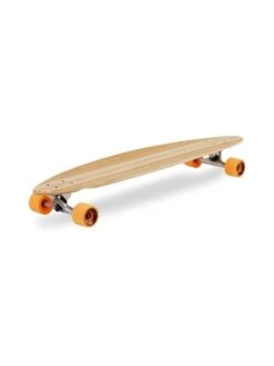 Two Bare Feet "The Chad" 42in Bamboo Series Longboard Skateboard Complete (Orange Wheels) -Surf Tide Motion 04 n s03 black diagonal 3