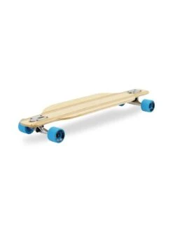 Two Bare Feet "The Bradley" 36in Bamboo Series Longboard Skateboard Complete (Blue Wheels) -Surf Tide Motion 04 n s04 black diagonal 2