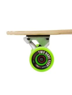 Two Bare Feet "The Chad" 42in Bamboo Series Longboard Skateboard Complete (Green Wheels) -Surf Tide Motion 05 n s03 black wheel 1 1