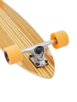 Two Bare Feet "The Chad" 42in Bamboo Series Longboard Skateboard Complete (Orange Wheels) -Surf Tide Motion 06 n s03 black trucks 3