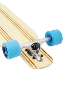 Two Bare Feet "The Bradley" 36in Bamboo Series Longboard Skateboard Complete (Blue Wheels) -Surf Tide Motion 06 n s04 black trucks 2