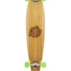 Two Bare Feet "The Chuck" 44in Bamboo Series Longboard Skateboard Complete (Green Wheels)
