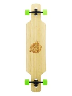 Two Bare Feet "The Parker" 42.5in Bamboo Series Longboard Skateboard Complete (Green Wheels)