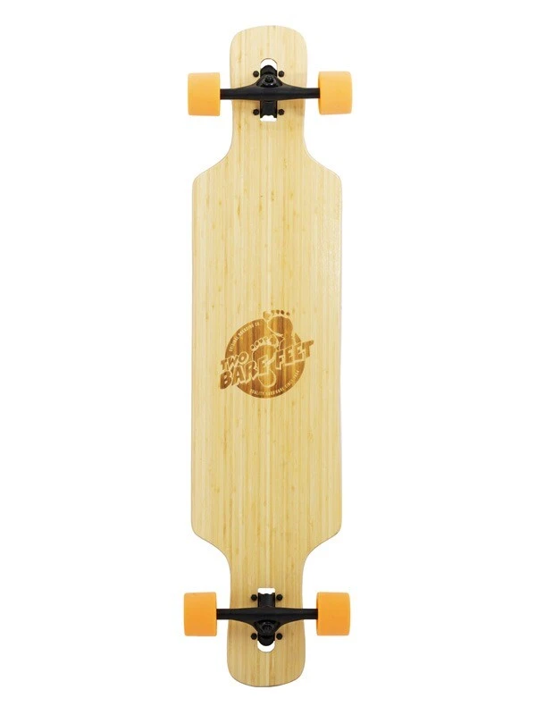 Two Bare Feet "The Parker" 42.5in Bamboo Series Longboard Skateboard Complete (Orange Wheels) 1 Two Bare Feet "The Parker" 42.5in Bamboo Series Longboard Skateboard Complete (Orange Wheels)