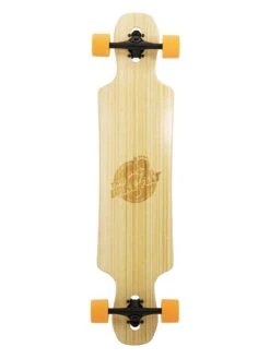 Two Bare Feet "The Hunter" 40in Bamboo Series Longboard Skateboard Complete (Orange Wheels)