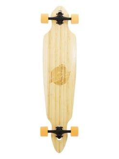 Two Bare Feet "The Duke" 41in Bamboo Series Longboard Skateboard Complete (Orange Wheels)