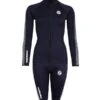 Two Bare Feet Womens Silicone Print Series 2.5mm Wetsuit Jacket & Shorts Set (Black/White)