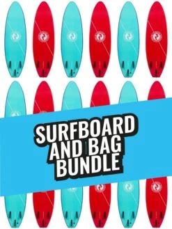 Two Bare Feet Foamy Surfboard & Boardbag Package (6ft, 7ft, 8ft)