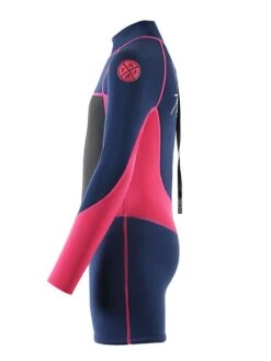 Two Bare Feet Squadron 3/2mm Short Leg Spring Junior Wetsuit (Blue/Fuchsia) -Surf Tide Motion 1c8a1395 1