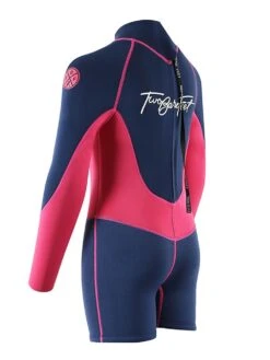 Two Bare Feet Squadron 3/2mm Short Leg Spring Junior Wetsuit (Blue/Fuchsia) -Surf Tide Motion 1c8a1397 1