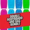 Two Bare Feet Classic Pattern Double Bodyboard And Bag Bundle (Choice Of 33", 37", 41", 42", 44")