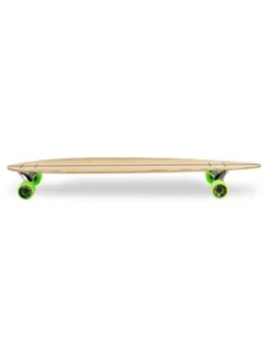 Two Bare Feet "The Chuck" 44in Bamboo Series Longboard Skateboard Complete (Green Wheels) -Surf Tide Motion 3 001 the chuck side