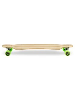 Two Bare Feet "The Larry" 39in Bamboo Series Longboard Skateboard Complete (Green Wheels) -Surf Tide Motion 3 004 larry side 1 1