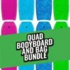 Two Bare Feet Classic Pattern Quad Bodyboard And Bag Bundle (Choice Of 33", 37", 41", 42", 44")