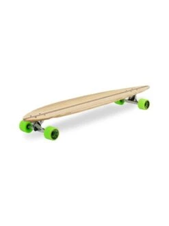 Two Bare Feet "The Chuck" 44in Bamboo Series Longboard Skateboard Complete (Green Wheels) -Surf Tide Motion 4 001 the chuck diagonal