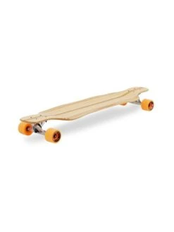 Two Bare Feet "The Larry" 39in Bamboo Series Longboard Skateboard Complete (Orange Wheels) -Surf Tide Motion 4 004 larry diagonal