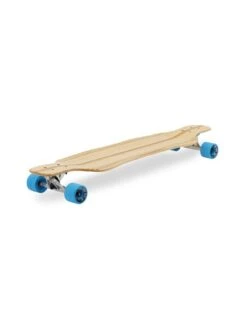 Two Bare Feet "The Larry" 39in Bamboo Series Longboard Skateboard Complete (Blue Wheels) -Surf Tide Motion 4 004 larry diagonal 1