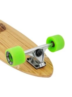 Two Bare Feet "The Chuck" 44in Bamboo Series Longboard Skateboard Complete (Green Wheels) -Surf Tide Motion 6 001 the chuck trucks