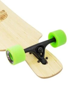 Two Bare Feet "The Parker" 42.5in Bamboo Series Longboard Skateboard Complete (Green Wheels) -Surf Tide Motion 6 002 parker trucks 1 1