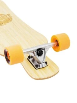 Two Bare Feet "The Larry" 39in Bamboo Series Longboard Skateboard Complete (Orange Wheels) -Surf Tide Motion 6 004 larry trucks