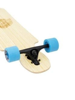 Two Bare Feet "The Hunter" 40in Bamboo Series Longboard Skateboard Complete (Blue Wheels) -Surf Tide Motion 6 006 hunter trucks 1