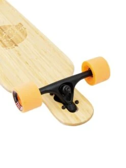 Two Bare Feet "The Austin" 36in Bamboo Series Longboard Skateboard Complete (Orange Wheels) -Surf Tide Motion 6 007 austin trucks