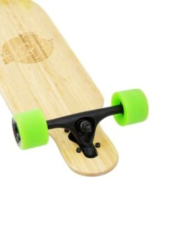 Two Bare Feet "The Austin" 36in Bamboo Series Longboard Skateboard Complete (Green Wheels) -Surf Tide Motion 6 007 austin trucks 1 2