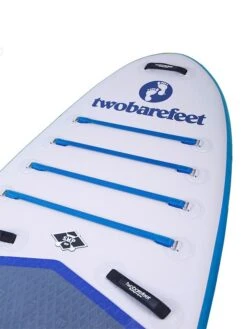 Two Bare Feet Sport Air (Allround XL) 10'10" X 33" X 6" Inflatable SUP Deluxe Fibreglass Hybrid Pack (Blue) -Surf Tide Motion angle 1 blue 5