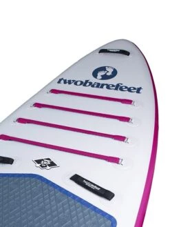 Two Bare Feet Sport Air (Touring) 12'0" X 33" X 6" Inflatable SUP Deluxe Fibreglass Hybrid Pack (Raspberry) -Surf Tide Motion angle 1.1 raspberry 1