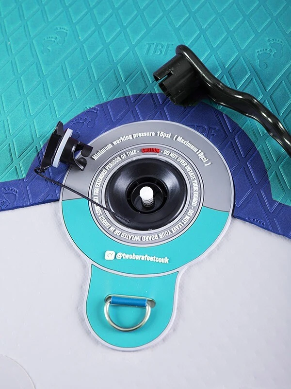 Two Bare Feet Sport Air (Allround) 10'6" X 33" X 4.75" Inflatable SUP Starter Pack (Teal) 6 Two Bare Feet Sport Air (Allround) 10'6" X 33" X 4.75" Inflatable SUP Starter Pack (Teal) - Image 6