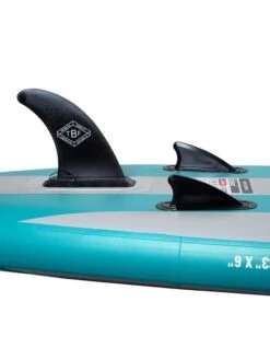 Two Bare Feet Archer (Allround XL) 10'10" X 33" X 6" Inflatable SUP Deluxe Fibreglass Hybrid Pack (Teal) -Surf Tide Motion angle 4 teal copy 4