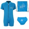 Deluxe Baby Swim Set - Classic Wetsuit + Swim Nappy + Bag (Aqua)
