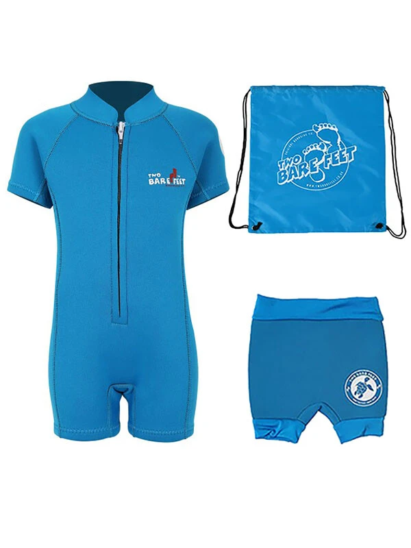 Deluxe Baby Swim Kit - Classic Wetsuit + Nappy Shorts + Bag (Aqua) 1 Deluxe Baby Swim Kit - Classic Wetsuit + Nappy Shorts + Bag (Aqua)