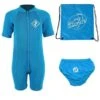 Deluxe Baby Swim Kit - Aquatica Wetsuit + Swim Nappy + Bag (Aqua)
