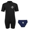 Essentials Baby Swim Kit - Aquatica Wetsuit + Swim Nappy (Black / Navy)