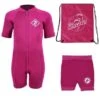 Deluxe Baby Swim Kit - Aquatica Wetsuit + Nappy Shorts + Bag (Raspberry)