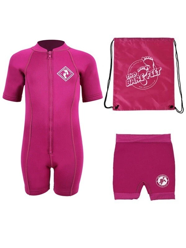 Deluxe Baby Swim Kit - Aquatica Wetsuit + Nappy Shorts + Bag (Raspberry) 1 Deluxe Baby Swim Kit - Aquatica Wetsuit + Nappy Shorts + Bag (Raspberry)