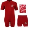 Deluxe Baby Swim Kit - Aquatica Wetsuit + Nappy Shorts + Towel (Red)