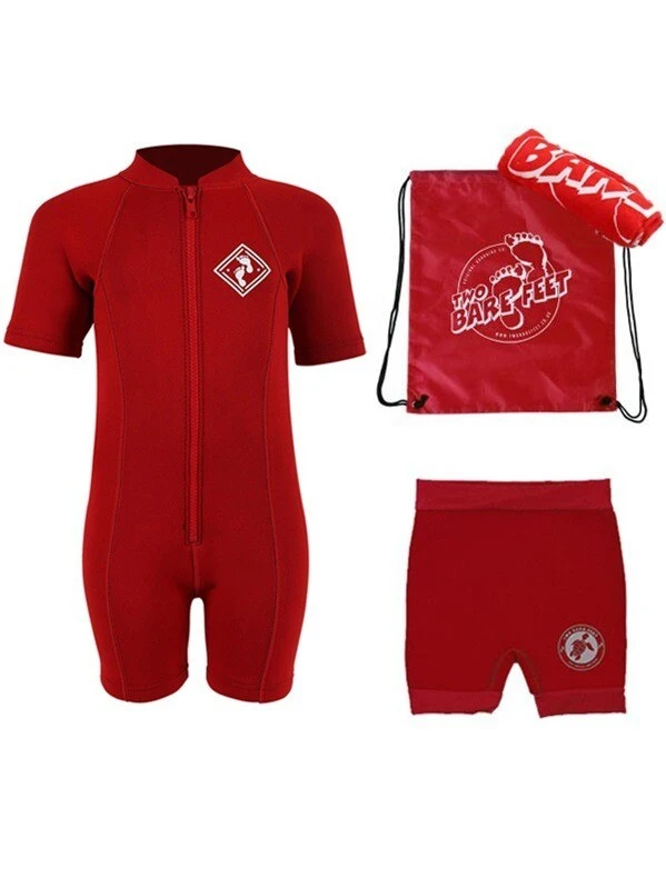 Premier Baby Swim Kit - Aquatica Wetsuit + Nappy Shorts + Towel + Bag (Red) 1 Premier Baby Swim Kit - Aquatica Wetsuit + Nappy Shorts + Towel + Bag (Red)