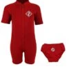Essentials Baby Swim Kit - Aquatica Wetsuit + Swim Nappy (Red)