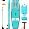 Two Bare Feet Archer (Allround XL) 10'10" X 33" X 6" Inflatable SUP Starter Pack (Teal)