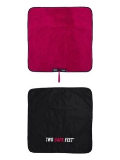 Two Bare Feet Weatherproof Changing Robe With Changing Mat (Black/Raspberry)