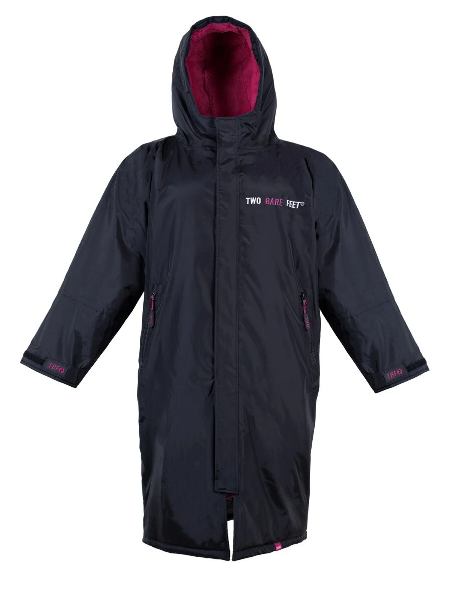 Two Bare Feet Weatherproof Riding Robe (Black/Raspberry) 1 Two Bare Feet Weatherproof Riding Robe (Black/Raspberry)