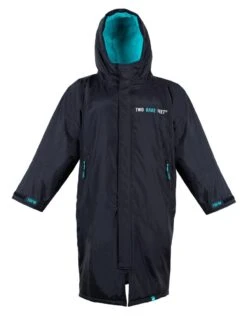 Two Bare Feet Weatherproof Riding Robe (Black/Teal)