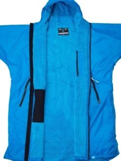 Two Bare Feet Kids Weatherproof Changing Robe With Changing Mat (Blue/Blue) -Surf Tide Motion blue blue 3 1