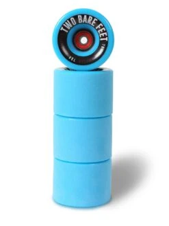 Best Seller 7 Sessions 78A Longboard Skateboard Wheels (70mm Blue) With Two Bare Feet Pro Series 7 Bearings