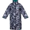 Two Bare Feet Kids Weatherproof Changing Robe With Changing Mat (Camo/Teal)