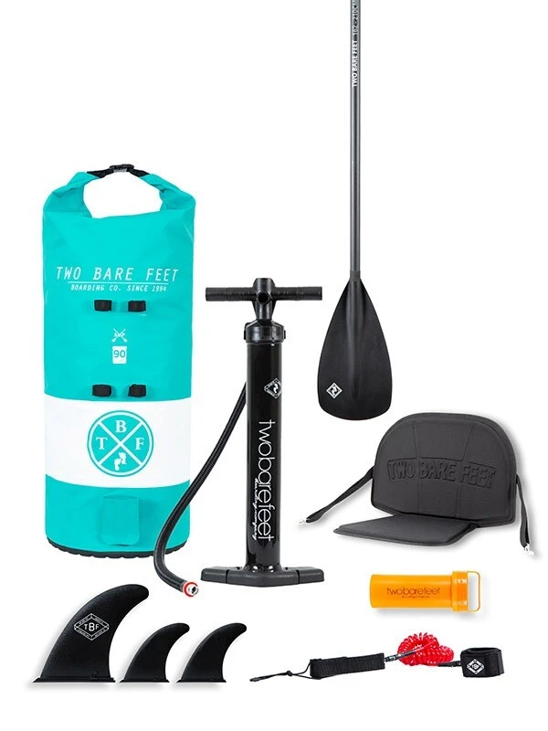 Two Bare Feet Sport Air (Allround XL) 10'10" X 33" X 6" Inflatable SUP Deluxe Carbon Hybrid Pack (Teal) 3 Two Bare Feet Sport Air (Allround XL) 10'10" X 33" X 6" Inflatable SUP Deluxe Carbon Hybrid Pack (Teal) - Image 3