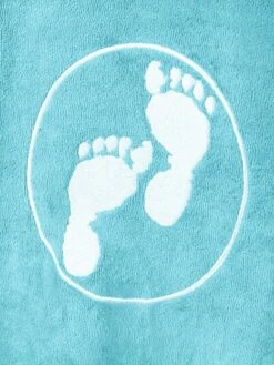 Two Bare Feet Adults Towelling Changing Robe (Aqua) -Surf Tide Motion changing towels aqua 4